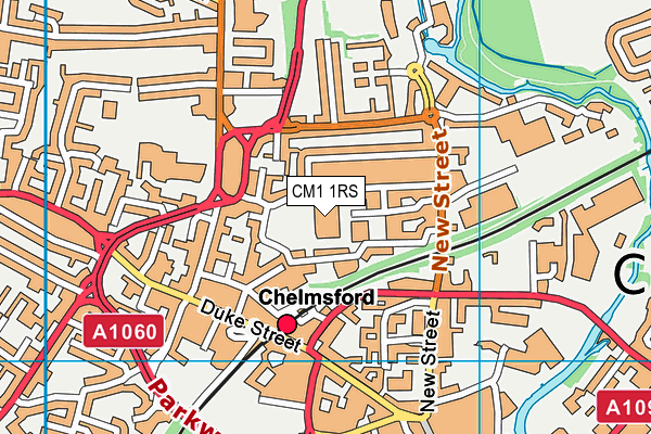 CM1 1RS map - OS VectorMap District (Ordnance Survey)