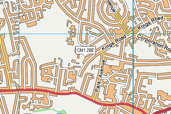 CM1 2BE map - OS VectorMap District (Ordnance Survey)