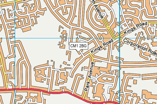 CM1 2BG map - OS VectorMap District (Ordnance Survey)
