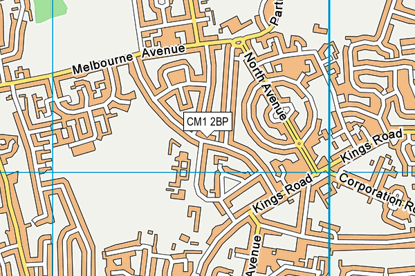 CM1 2BP map - OS VectorMap District (Ordnance Survey)