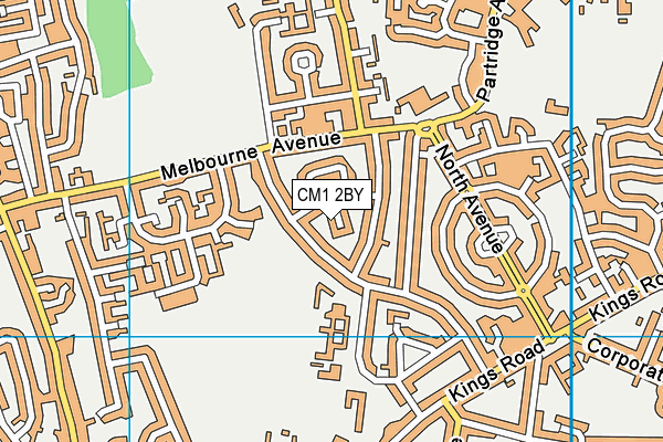 CM1 2BY map - OS VectorMap District (Ordnance Survey)