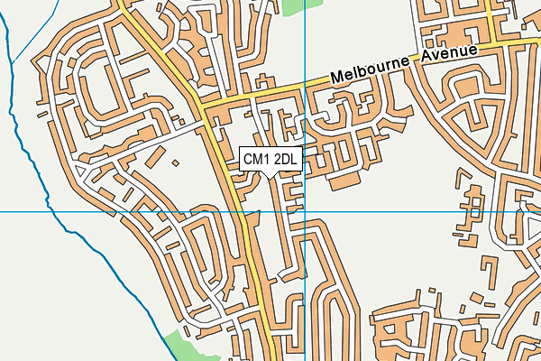 CM1 2DL map - OS VectorMap District (Ordnance Survey)