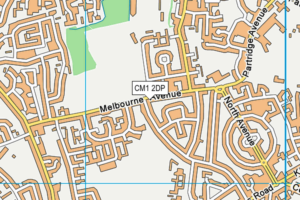 CM1 2DP map - OS VectorMap District (Ordnance Survey)