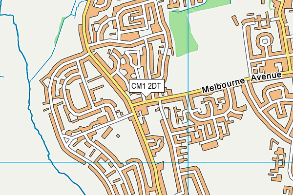 CM1 2DT map - OS VectorMap District (Ordnance Survey)