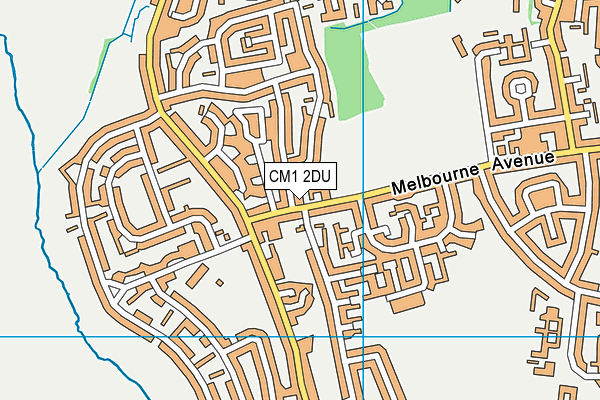 CM1 2DU map - OS VectorMap District (Ordnance Survey)