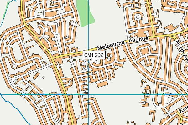 CM1 2DZ map - OS VectorMap District (Ordnance Survey)