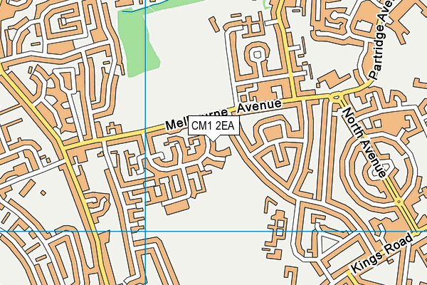 CM1 2EA map - OS VectorMap District (Ordnance Survey)