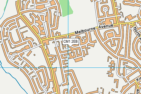 CM1 2EB map - OS VectorMap District (Ordnance Survey)