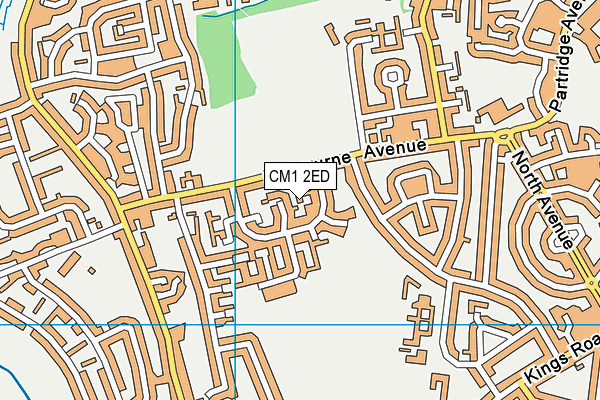 CM1 2ED map - OS VectorMap District (Ordnance Survey)