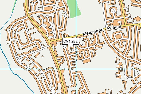 CM1 2EE map - OS VectorMap District (Ordnance Survey)