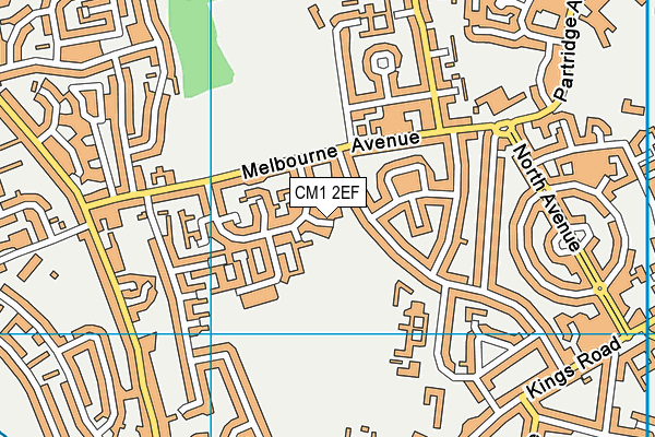 CM1 2EF map - OS VectorMap District (Ordnance Survey)