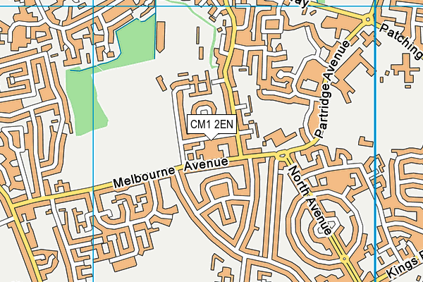 CM1 2EN map - OS VectorMap District (Ordnance Survey)