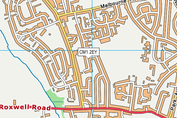 CM1 2EY map - OS VectorMap District (Ordnance Survey)