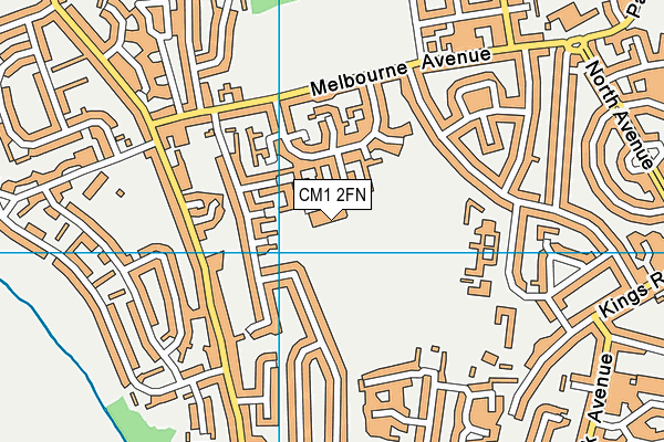 CM1 2FN map - OS VectorMap District (Ordnance Survey)