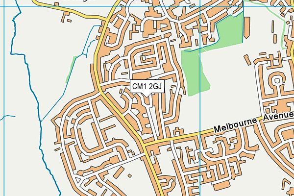 CM1 2GJ map - OS VectorMap District (Ordnance Survey)