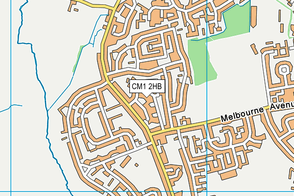 CM1 2HB map - OS VectorMap District (Ordnance Survey)