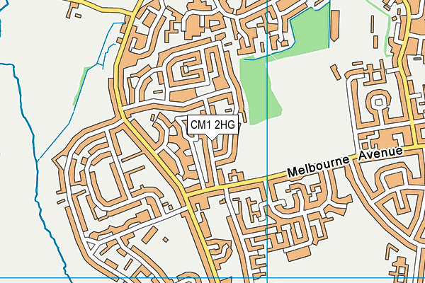 CM1 2HG map - OS VectorMap District (Ordnance Survey)