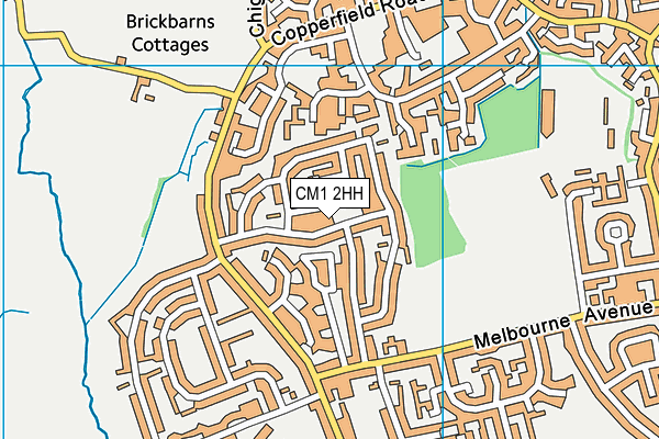 CM1 2HH map - OS VectorMap District (Ordnance Survey)