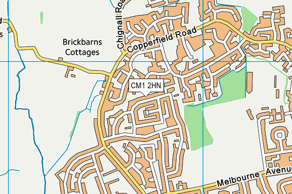 CM1 2HN map - OS VectorMap District (Ordnance Survey)