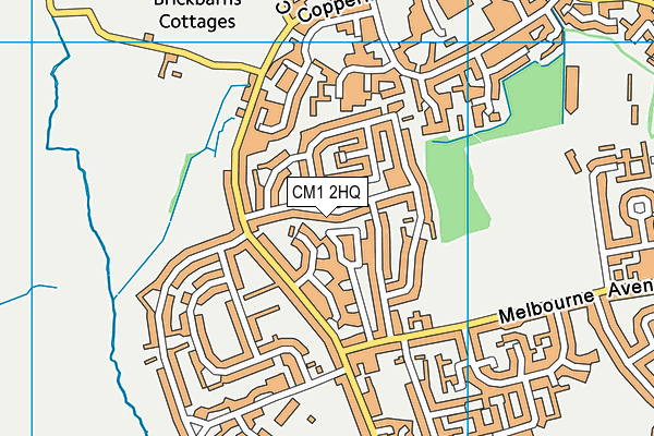 CM1 2HQ map - OS VectorMap District (Ordnance Survey)