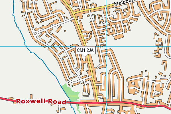 CM1 2JA map - OS VectorMap District (Ordnance Survey)