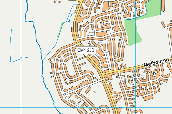 CM1 2JD map - OS VectorMap District (Ordnance Survey)