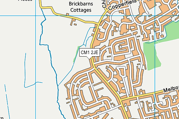 CM1 2JE map - OS VectorMap District (Ordnance Survey)