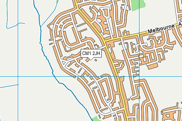 CM1 2JH map - OS VectorMap District (Ordnance Survey)