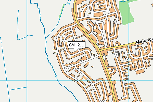 CM1 2JL map - OS VectorMap District (Ordnance Survey)
