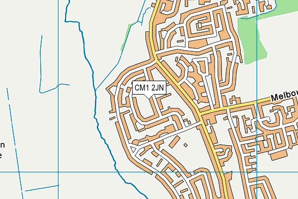 CM1 2JN map - OS VectorMap District (Ordnance Survey)