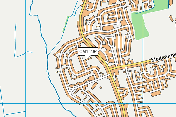 CM1 2JP map - OS VectorMap District (Ordnance Survey)