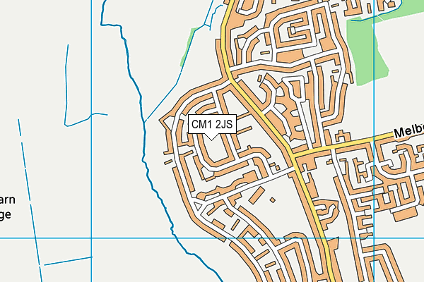 CM1 2JS map - OS VectorMap District (Ordnance Survey)