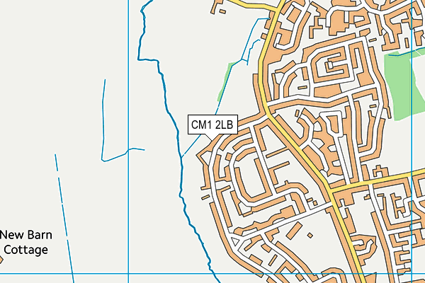 CM1 2LB map - OS VectorMap District (Ordnance Survey)