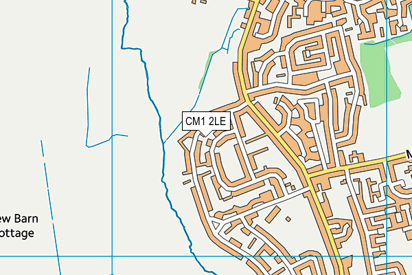 CM1 2LE map - OS VectorMap District (Ordnance Survey)