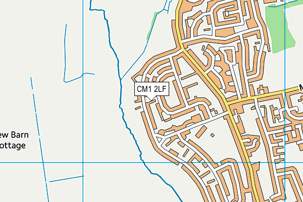 CM1 2LF map - OS VectorMap District (Ordnance Survey)
