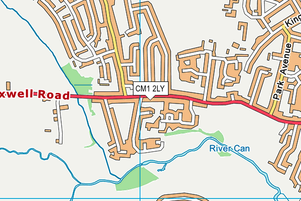 CM1 2LY map - OS VectorMap District (Ordnance Survey)