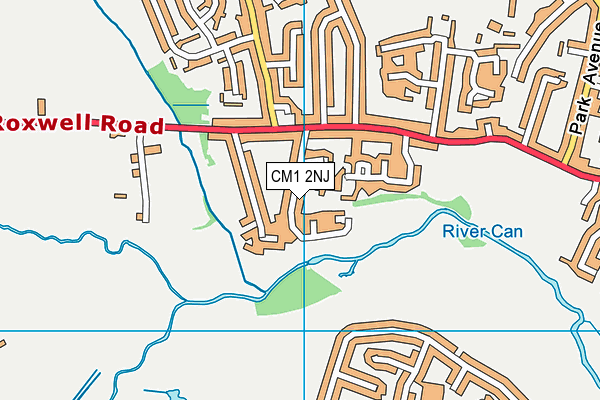CM1 2NJ map - OS VectorMap District (Ordnance Survey)