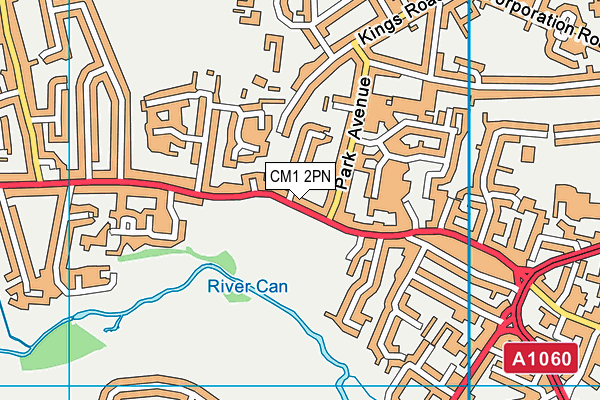 CM1 2PN map - OS VectorMap District (Ordnance Survey)