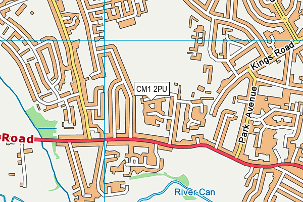 CM1 2PU map - OS VectorMap District (Ordnance Survey)