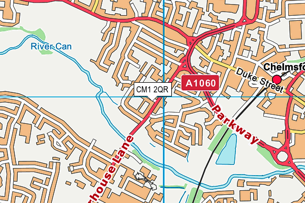 CM1 2QR map - OS VectorMap District (Ordnance Survey)