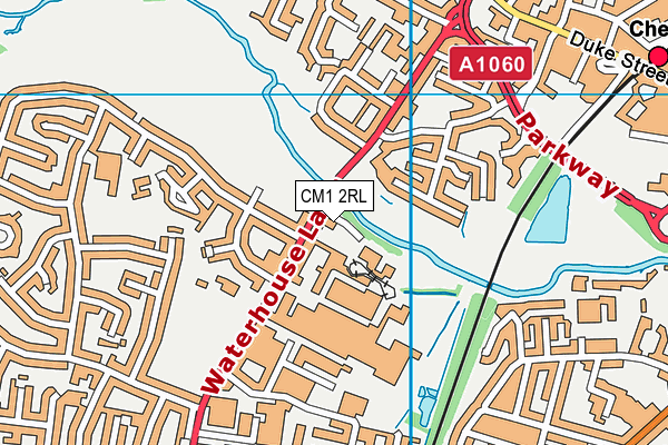 CM1 2RL map - OS VectorMap District (Ordnance Survey)