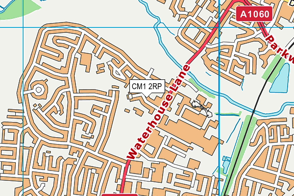 CM1 2RP map - OS VectorMap District (Ordnance Survey)