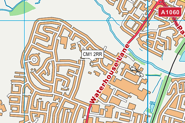 CM1 2RR map - OS VectorMap District (Ordnance Survey)