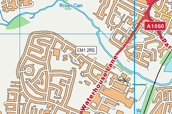 CM1 2RS map - OS VectorMap District (Ordnance Survey)