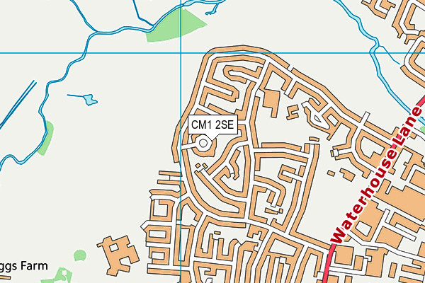 CM1 2SE map - OS VectorMap District (Ordnance Survey)