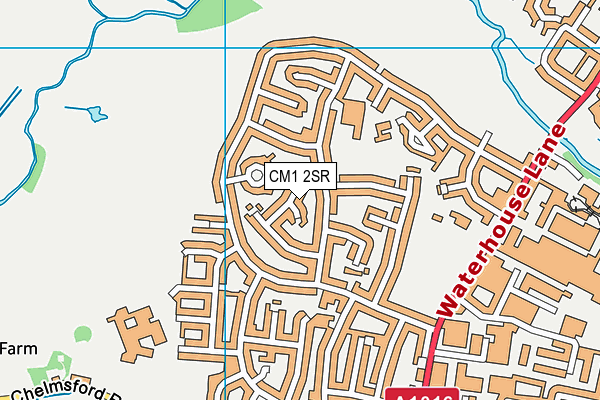 CM1 2SR map - OS VectorMap District (Ordnance Survey)