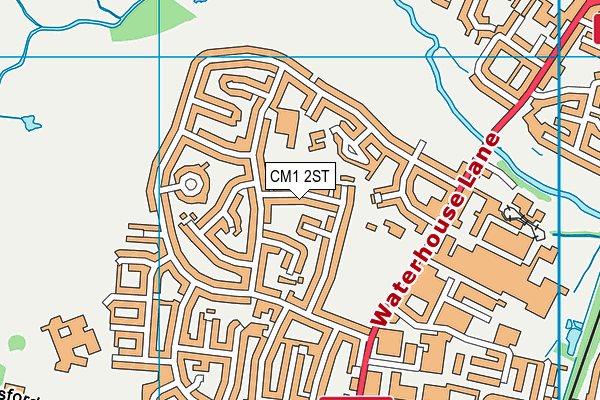 CM1 2ST map - OS VectorMap District (Ordnance Survey)