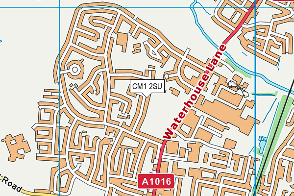 CM1 2SU map - OS VectorMap District (Ordnance Survey)