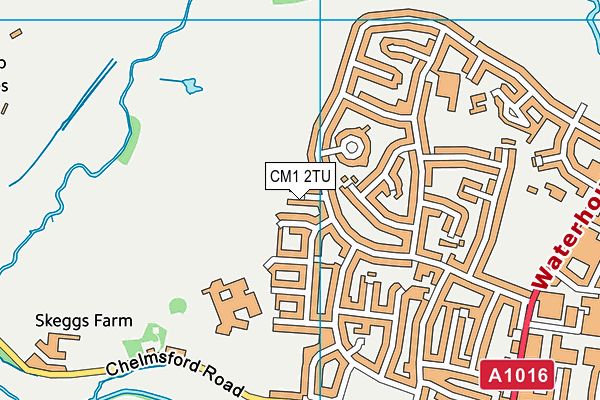 CM1 2TU map - OS VectorMap District (Ordnance Survey)