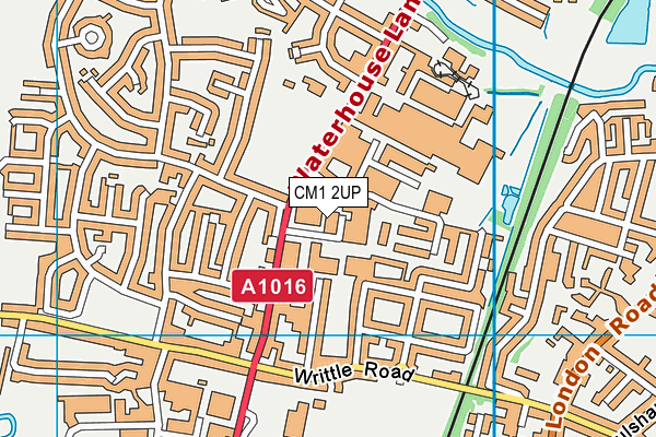 CM1 2UP map - OS VectorMap District (Ordnance Survey)